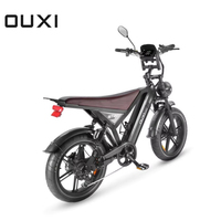 Bicicleta Eléctrica OUXI de 1000W, Bicicleta Eléctrica con Llantas de Acero GT20, Bicicleta Eléctrica de 20 Pulgadas para Adultos