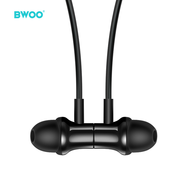 BWOO Factory Wireless Sport Earphone Neckband Magnetic in Ear Noise Cancelling Headphones Waterproof Earbuds