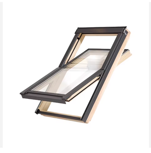 Fenêtre <span class=keywords><strong>de</strong></span> toit suspendue centrale réversible à 180 degrés, avec joint EPDM, en aluminium et bois, micro-ventilation manuelle, cadre en pin nordique - Product Image 5