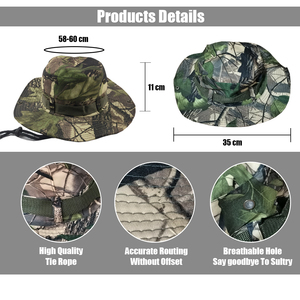 Bellissimo Design escursionismo spiaggia <span class=keywords><strong>Bonnie</strong></span> secchio cappello da pesca foresta foglie di legno CP grande bordo cappello per viaggi all'aperto cappello <span class=keywords><strong>Bonnie</strong></span> - Product Image 4