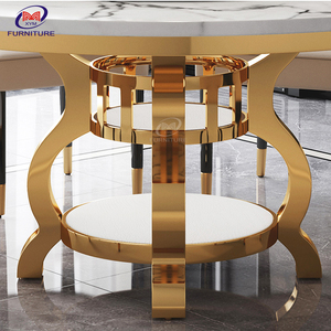 Mesas de comedor <span class=keywords><strong>y</strong></span> <span class=keywords><strong>sillas</strong></span> modernas de mármol de lujo, juegos de sala de estar de acero inoxidable grueso, muebles para el hogar de espuma de alta densidad - Product Image 3