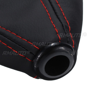 16mm Universal PU Leather Car Auto Gear Shift Collars Carbon Fiber Car Manual Shifter Gear Shift <b>Boot</b> <b>Cover</b> Gaiter - Product Image 6