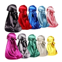 Bonnet ondulé de créateur, Durags en velours, logo personnalisé, bonnets en soie et Durags en satin
