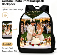 Sac à dos Oxford personnalisé avec photo de mariage, MOQ 1 pièce, sac à dos de voyage personnalisé avec photo de couple pour souvenir de lune de miel