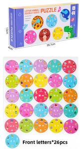 Personalizado de doble cara letras animales ABC niños rompecabezas Juguetes Juegos de mesa para el lenguaje lógico educativo 3 años de edad - Product Image 3