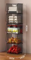 Le plus récent support de rangement rotatif cuisine panier de fruits rotatif fruits légumes cuisine support de rangement pommes de terre paniers de rangement