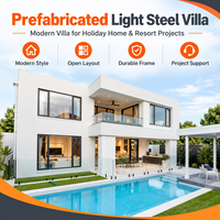Villa en structure acier préfabriquée GloStar, villa moderne en acier léger pour projets de développement résidentiel