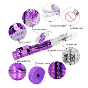 Rotierender <span class=keywords><strong>7</strong></span>-Gang <span class=keywords><strong>Rabbit</strong></span> Vibrator Realistischer Dildo Klitoris-Stimulator Erotisches Sexspielzeug G-Punkt Vibrator Erwachsenen-Sexspielzeug für Frauen - Product Image 3