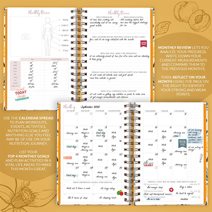Nutrition Planner Wellness 4 Month Undated <strong>Weight</strong> <strong>Loss</strong> <strong>Journal</strong> Food and Fitness <strong>Journal</strong> With Diet &amp; Calorie Tracker for Women - Product Image 3