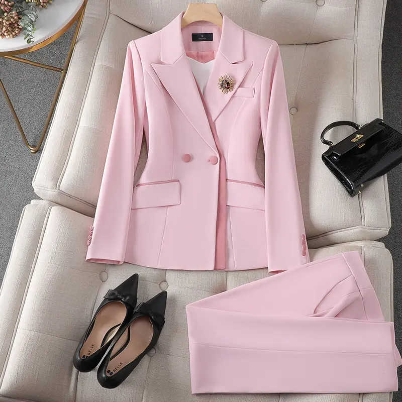 Office clothing for women fashion casual fall outfits street wear two pieces ladies suit