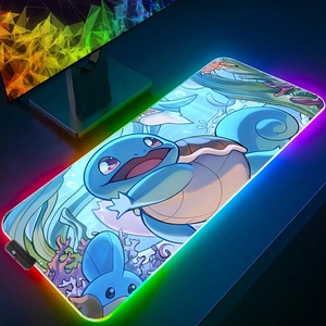Tapis de souris de jeu RGB Poke-mons Squirtle, tapis de bureau pour PC, tapis de souris lumineux, tapis de <span class=keywords><strong>clavier</strong></span>, tapis de table avec dérivés d'anime - Product Image 5