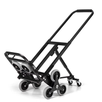 Chariot de roue pliable d'escalade d'escalier en acier Q235 avec 8 + 2 petites roues auxiliaires plate-forme personnalisable OEM à capacité de charge élevée