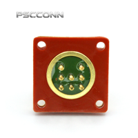 Connecteur hermétique PSCCONN série MX MX15J8Z, fiche sous vide en verre fritté à 8 broches pour applications industrielles