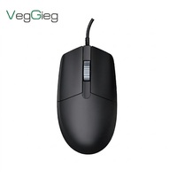 Souris de bureau filaire Veggieg, molette de défilement en métal, sans batterie, plug-and-play, compatible avec les appareils USB-A