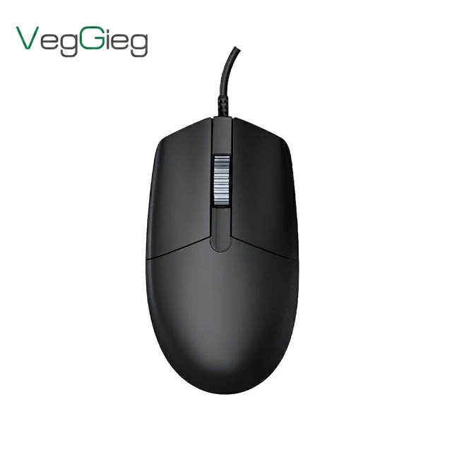 Veggieg Wired Office Mouse, Metal Scroll Wheel, No Battery Required, Plug and Play, Compatible with USB-A Devices