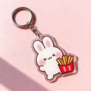 Porte-clés personnalisés en acrylique transparent imprimés sur mesure, breloques en acrylique mignonnes de dessins animés et d'anime en gros pour pendentifs de sac - Product Image 3