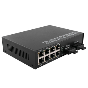 2 x SC DX Dual Fiber 8 x RJ45 10/100 Mbps Commutateur Fibre Optique Fast <span class=keywords><strong>Ethernet</strong></span> Boîtier Métallique pour Déploiement Réseau Fast <span class=keywords><strong>Ethernet</strong></span> 2F8E - Product Image 3