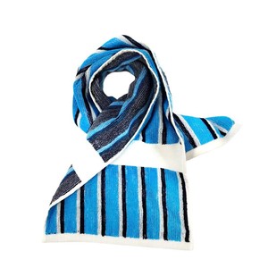 Toalla deportiva a rayas de 30x100cm, de secado rápido, absorbente, de algodón puro teñido, para gimnasio, tenis, yoga - Product Image 5