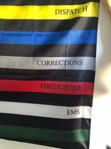 100% Polyester Patriotique 3x5ft Thin Blue Line Flag First <span class=keywords><strong>Responder</strong></span> Series - Product Image 5