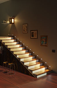 ديكور سلامة المنزل في الأماكن المغلقة الدرج المحيط التحكم عن بعد عكس الضوء أدى خطوة الحركة تنشيط أضواء درج مصباح - Product Image 2