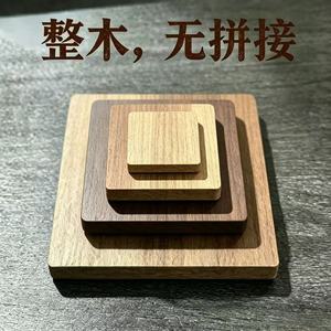Solid Wood Checkerboard Coaster Square <b>Heat</b> Insulating Mat For Table Dining Kitchen Use - Product Image 2