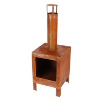 Brasero extérieur à bois de 50 pouces avec cheminée pour jardin, fête ou terrasse