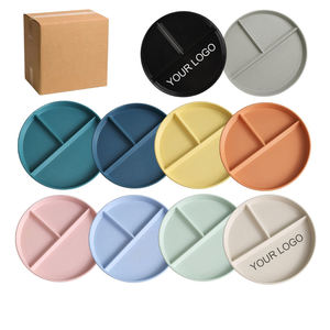 Riutilizzabile personalizzato ecologici a microonde lavabile per lavastoviglie 3 vano diviso in plastica per piatti per il controllo della paglia di grano - Product Image 1