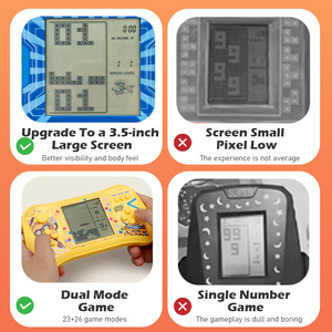 Console <span class=keywords><strong>de</strong></span> <span class=keywords><strong>jeu</strong></span> électronique portable éducative, <span class=keywords><strong>jeu</strong></span> <span class=keywords><strong>de</strong></span> puzzle classique amusant avec des jeux d'animaux virtuels, cadeau pour enfants - Product Image 2