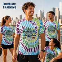 Fabricante de Camisetas Tie Dye Personalizadas, Camisetas Gráficas de Algodón para Clubes Deportivos, Gimnasios y Comunidades, Logotipo Personalizado, Marca Privada, OEM, ODM, Venta al Por Mayor
