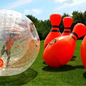 Giá tốt khổng lồ Inflatable con người Bowling bóng trò chơi bơm hơi Bowling pin bóng để bán PVC thương mại đảm bảo Unisex CN; gua