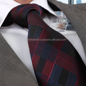 Red Blue Black Checked ,Silk <b>Tie</b>, Necktie, <b>Neck</b> <b>Tie</b>, Corbata, Gravate, Krawatte, Cravatta, Fashion <b>Tie</b> - Product Image 3