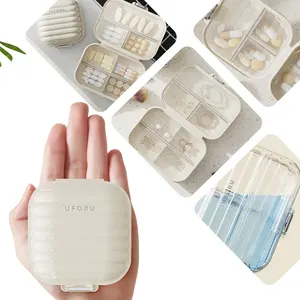 Xách tay nhỏ hàng tuần du lịch Pill Organizer Túi xách tay Pill trường hợp chứa hộp Dispenser cho PURSE vitamin dầu cá