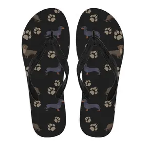 Sandália havaiana de animal feminina, chinelo alto para praia e casa, estampa de logotipo, casual, para o verão personalizado personalizado