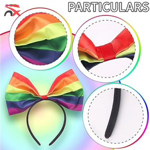 Fascia per Capelli Arcobaleno LGBT Personalizzata all'Ingrosso, Accessori per Capelli per Eventi e Feste all'Aperto, Decorazione - Product Image 3
