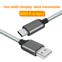Câble de données pour accessoire mobile en gros USB2.0 480Mbps vitesse de données 2.4A câble de type C charge rapide pour câbles de charge de téléphone
