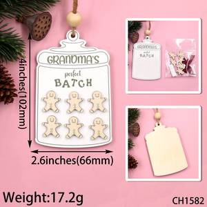 Personalized Grandma's Perfect Batch Wood Christmas Ornament - Custom <strong>Gingerbread</strong> Family Tree <strong>Decor</strong> - Hanging Xmas Gift - Product Image 3