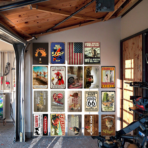 <span class=keywords><strong>Plaque</strong></span> murale décorative vintage en métal avec impression sérigraphique personnalisée pour garage et atelier automobile - Product Image 2