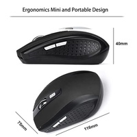 Jenis Baterai 2.4Ghz Optical PC Komputer USB Gaming Mouse Nirkabel