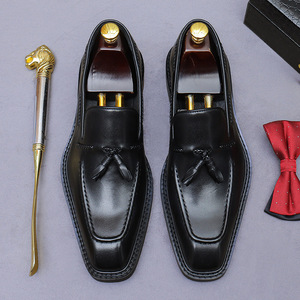 Zapatos de Fiesta con Borlas para Hombre ASTON M.JAZZ, con Cordones, para Oficina, con Patrón de Parches, Transpirables, Antideslizantes, Ligeros, VALENTINA - Product Image 5