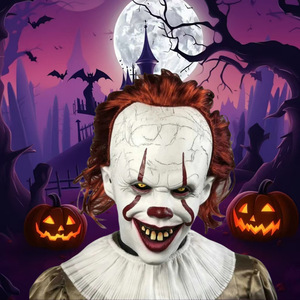 Halloween Mal Rire Clown Masque Effrayant Tueur Joker Cosplay Maison Hantée Tricky Prop Latex Masque <span class=keywords><strong>Horreur</strong></span> Cosplay Accessoires - Product Image 3