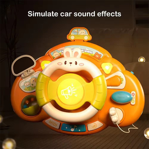 Simulador de Conducción de Autos Multifuncional para Niños, Juguete de Simulación de Volante Musical con Correas, Juguete de Auto para Niños - Product Image 2
