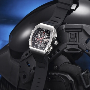Montre à quartz Pagani Design PD-YS011 pour homme, cadran squelette, étanche, luxe, sport, tonneau, verre saphir, chronographe, montre-bracelet pour homme - Product Image 4