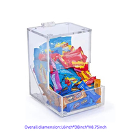 Boîtes de rangement pour bonbons en acrylique transparent, distributeur de bonbons en lucite transparente, distributeur d'aliments secs en acrylique