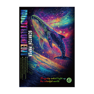 Libro de Dibujo Creativo para Niños, Arte de Rascar que Brilla en la Oscuridad, Personalizable y Colorido, para Aliviar el Estrés en Adultos, Arte Decorativo de Rascar - Product Image 1