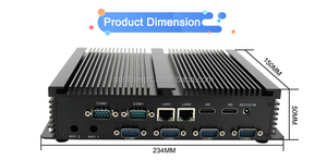 Mini PC industriel sans ventilateur avec Core I3 5005U I5 4200U I7 4500U DDR3L 8 Go <span class=keywords><strong>de</strong></span> <span class=keywords><strong>RAM</strong></span> 2Lan <span class=keywords><strong>6</strong></span> COM 4K HD Ordinateur industriel robuste - Product Image 3