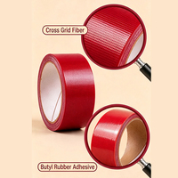 Ruban adhésif en tissu robuste rouge résistant aux intempéries pour la construction et la protection des surfaces
