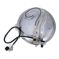 Brûleur de foyer encastrable rond en acier inoxydable de 19 pouces avec système d'allumage électronique