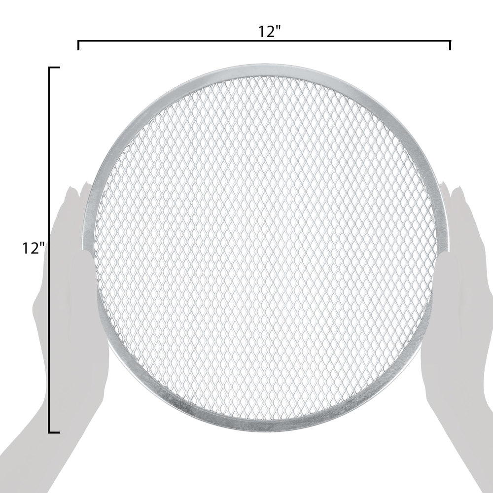 Kitchen Tools Flat Mesh Odm Aluminum Round Pizza Pan 12 Inch