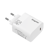 Chargeur mural portable haute puissance blanc 25W PD à charge rapide Type-C en matériau PC pour iPhone 17 16 15 Pro Max