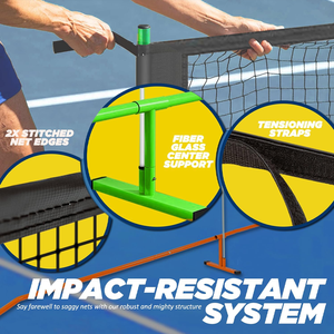 Cadre de <span class=keywords><strong>fer</strong></span> de remplacement robuste et durable haut de gamme filet droit équipement d'entraînement de Tennis filets de Pickleball portables - Product Image 4